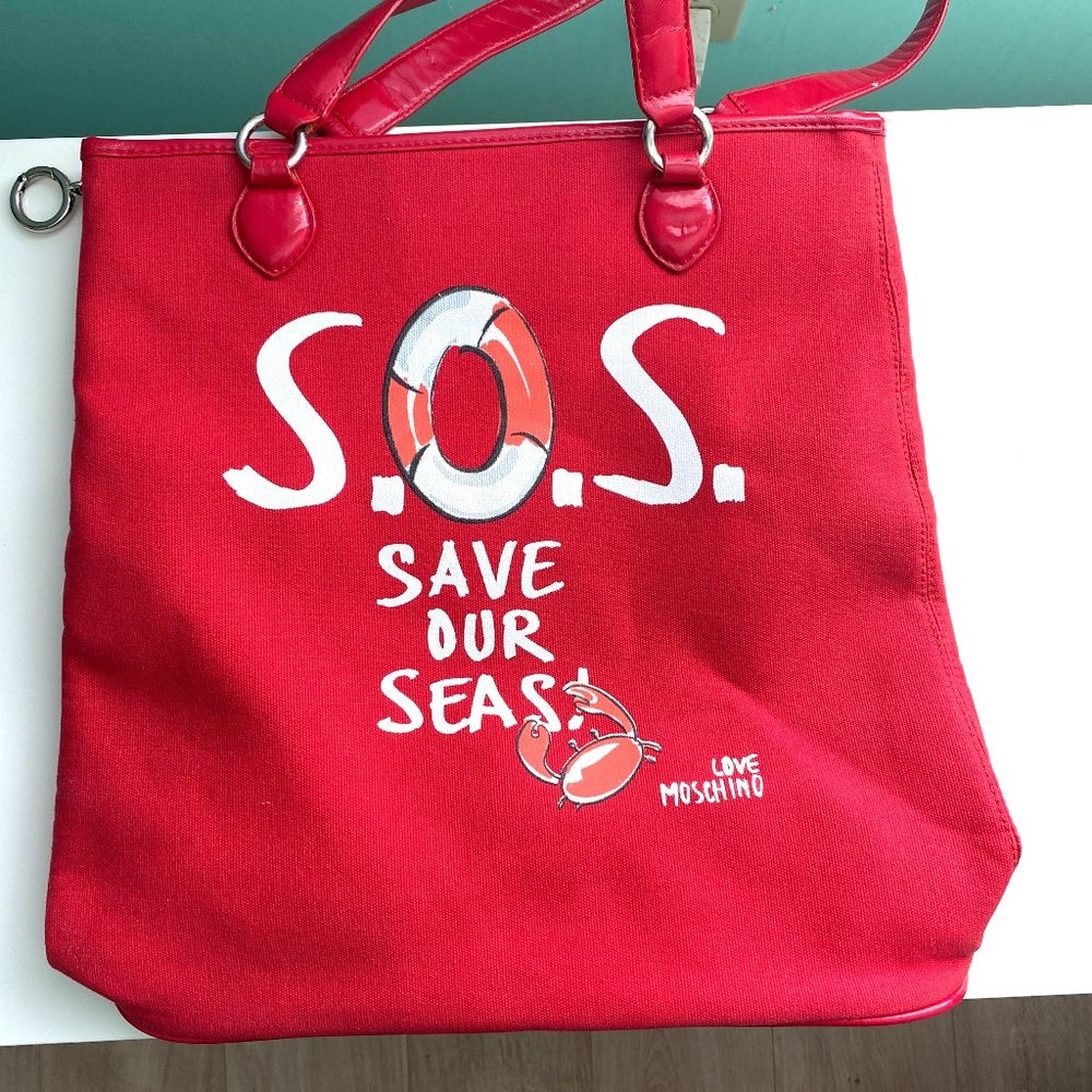 Love Moschino SOS Canvas Bag